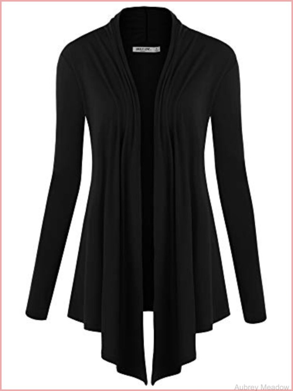 Women's Draped Open Front Cardigan Lightweight Rayon Blend Asymmetrical Hem